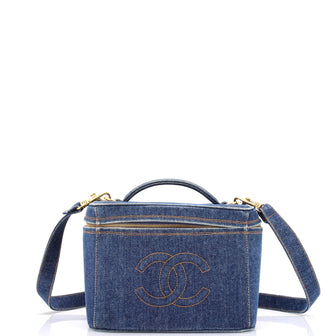 Chanel Vintage Timeless Vanity Case Denim
