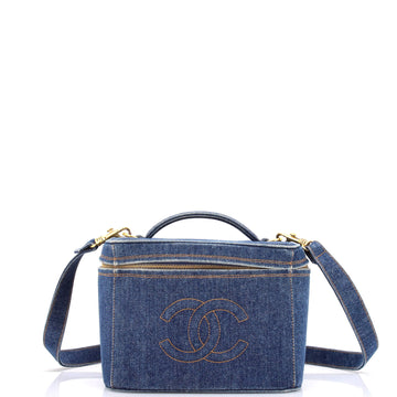 Chanel Vintage Timeless Vanity Case Denim