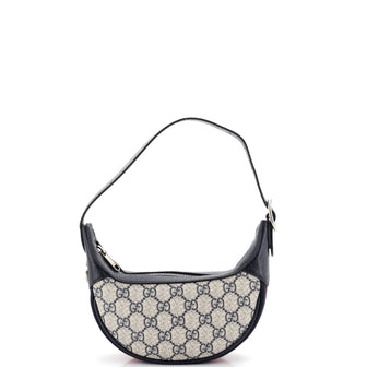 Gucci Ophidia Half Moon Bag GG Coated Canvas Mini
