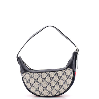 Gucci Ophidia Half Moon Bag GG Coated Canvas Mini