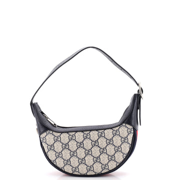 Gucci Ophidia Half Moon Bag GG Coated Canvas Mini