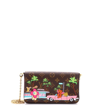 Louis Vuitton Felicie Pochette Limited Edition Vivienne Xmas Monogram Canvas