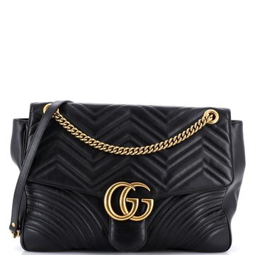 Gucci GG Marmont Flap Bag Matelasse Leather Large