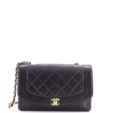 Chanel Vintage Diana Flap Bag Quilted Lambskin Medium