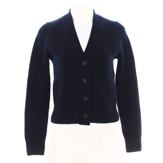 Christian Dior Women's Logo V-Neck Cardigan Cashmere