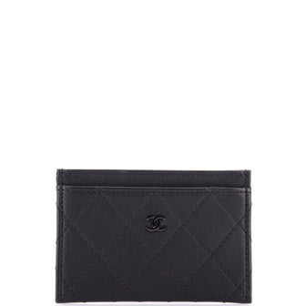 Chanel Classic Card Holder Quilted Caviar
