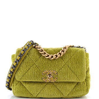 Chanel 19 Flap Bag Quilted Corduroy Medium