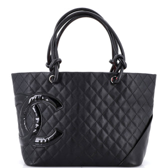 Chanel Cambon Tote Quilted Leather Large