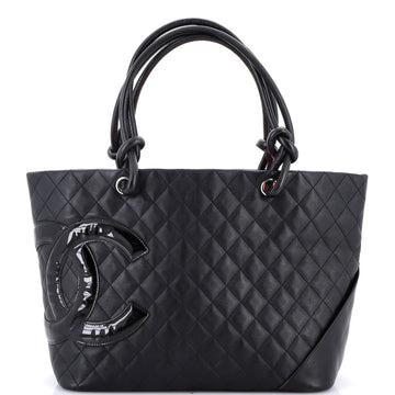 Chanel Cambon Tote Quilted Leather Large