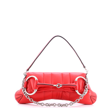 Gucci Horsebit Chain Shoulder Bag Vertical Quilted Leather Large