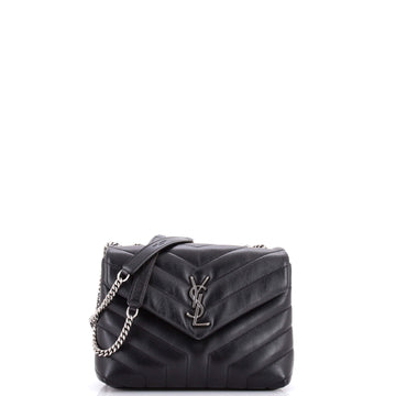 Saint Laurent Loulou Shoulder Bag Matelasse Chevron Leather Small