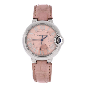Cartier Ballon Bleu de Cartier Automatic Watch Stainless Steel and Alligator 33