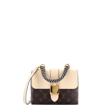 Louis Vuitton Braided Handle Locky Handbag Monogram Canvas with Leather BB