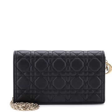 Christian Dior Lady Dior Chain Pouch Cannage Quilt Lambskin