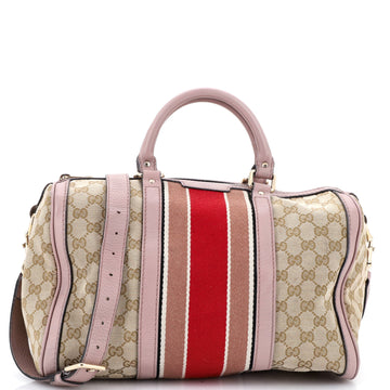 Gucci Vintage Web Boston Bag GG Canvas Medium