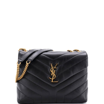 Saint Laurent Loulou Shoulder Bag Matelasse Chevron Leather Small