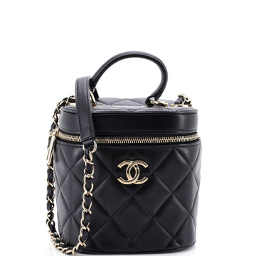 Chanel Trendy CC Top Handle Vanity Case Quilted Lambskin Small