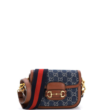 Gucci Horsebit 1955 Shoulder Bag GG Denim Mini