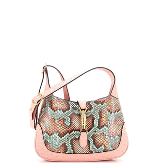 Gucci Jackie 1961 Hobo Snakeskin with Ostrich Small
