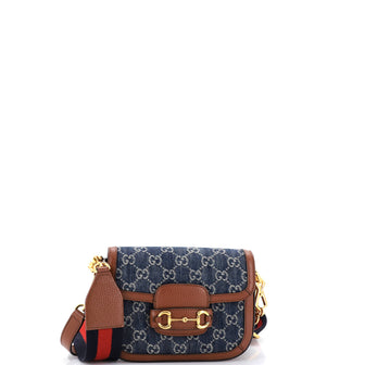 Gucci Horsebit 1955 Shoulder Bag GG Denim Mini