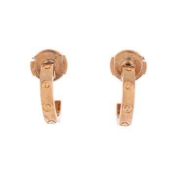 Cartier Love Hoop Earrings 18K Rose Gold Small