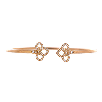 Tiffany & Co. Fleur de Lis Wire Bracelet 18K Rose Gold with Diamonds