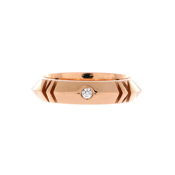 Tiffany & Co. Atlas X Closed Ring 18K Rose Gold with Diamonds Narrow