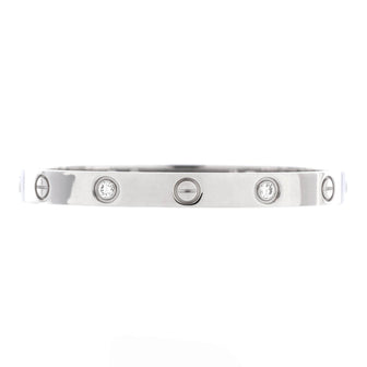Cartier Love 4 Diamond Bracelet 18K White Gold and Diamonds