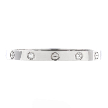 Cartier Love 4 Diamond Bracelet 18K White Gold and Diamonds