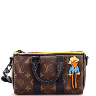 Louis Vuitton Keepall Bandouliere Bag Monogram Canvas with LV Friends Patch XS