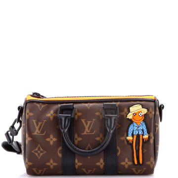 Louis Vuitton Keepall Bandouliere Bag Monogram Canvas with LV Friends Patch XS