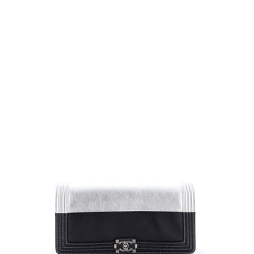 Chanel Bicolor Boy Flap Clutch Calfskin Small
