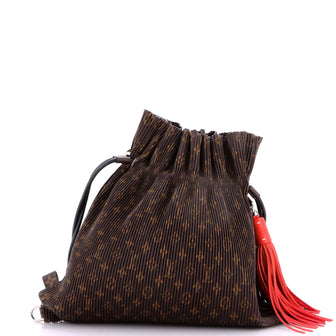 Louis Vuitton Explorer Shoulder Bag Pleated Monogram Canvas MM