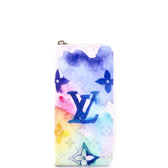Louis Vuitton Zippy Wallet Limited Edition Monogram Watercolor Canvas Vertical