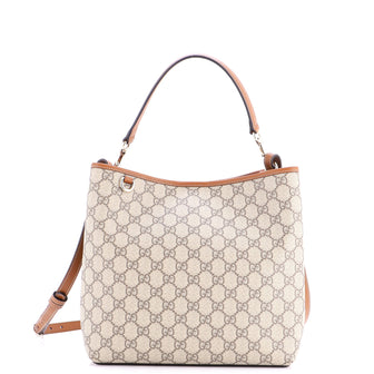 Gucci GG Emblem Bucket Bag GG Coated Canvas Medium