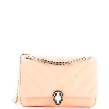 Bvlgari Serpenti Cabochon Shoulder Bag Diagonal Quilted Leather Small