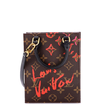 Louis Vuitton Petit Sac Plat Bag Limited Edition Fall in Love Monogram Canvas