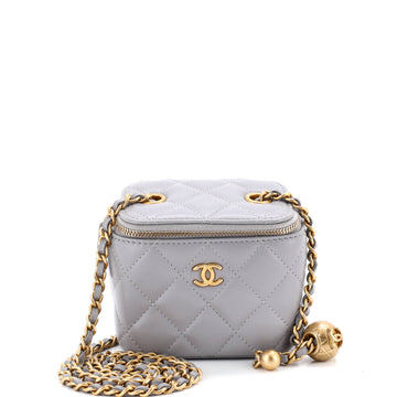 Chanel Pearl Crush Vanity Case with Chain Quilted Lambskin Mini