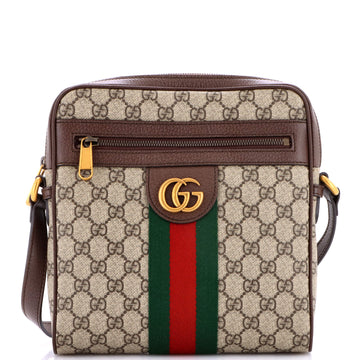Gucci Ophidia Front Pocket Messenger Bag GG Coated Canvas Small