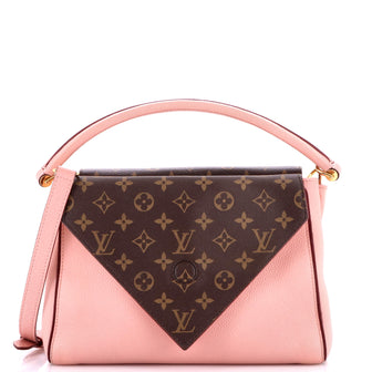 Louis Vuitton Double V Handbag Calfskin with Monogram Canvas