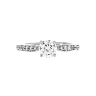 Tiffany & Co. Harmony Solitaire Ring Platinum with RBC Diamond G/VVS2 0.60CT
