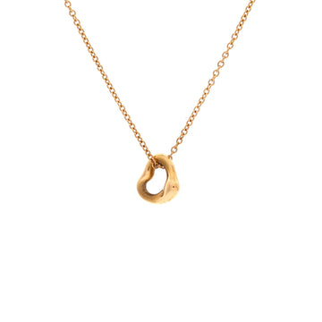Tiffany & Co. Elsa Peretti Open Heart Pendant Necklace 18K Rose Gold 7mm