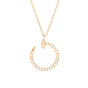 Cartier Juste un Clou Pendant Necklace 18K Yellow Gold and Pave Diamonds