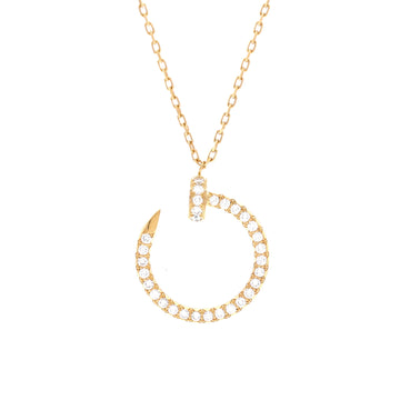 Cartier Juste un Clou Pendant Necklace 18K Yellow Gold and Pave Diamonds