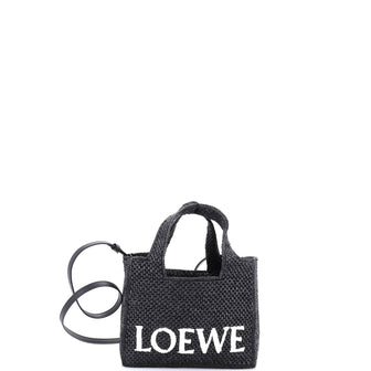 Loewe Paula's Ibiza Logo Convertible Tote Raffia Small