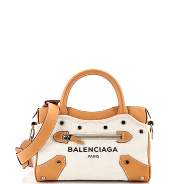 Balenciaga Belharra City Bag Canvas with Leather Mini