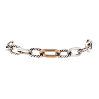 David Yurman Madison Chain Link Bracelet 18K Yellow Gold and Sterling Silver 8.5mm