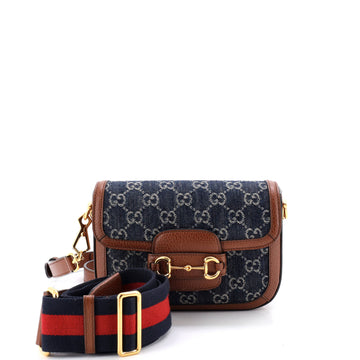 Gucci Horsebit 1955 Shoulder Bag GG Denim Mini