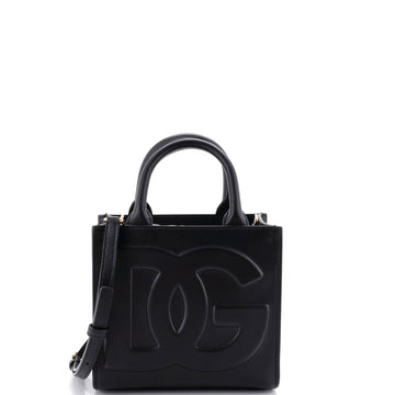 Dolce & Gabbana DG Daily Shopping Tote Embossed Leather Mini