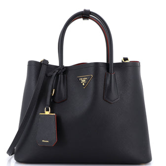 Prada Cuir Double Tote Saffiano Leather Medium